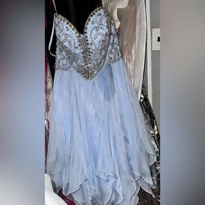 Tony Bowls Light Blue Satin Dress